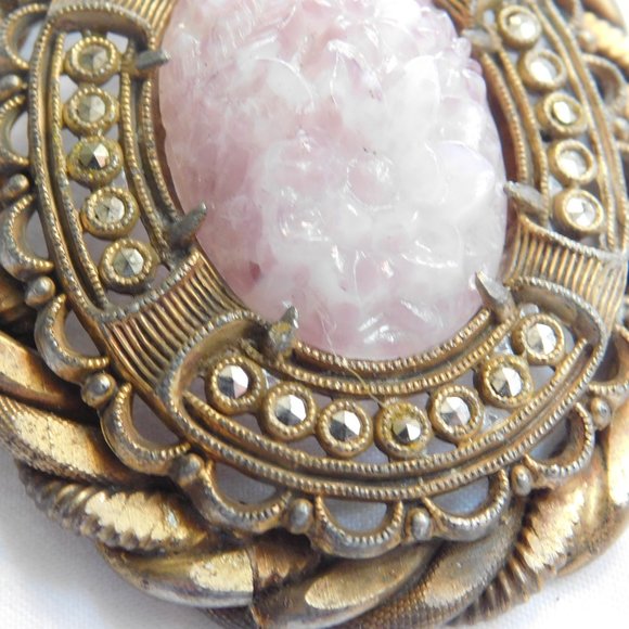 Vintage Marcasite Pin Brooch - Picture 8 of 9